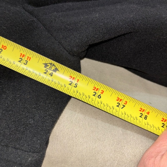 Jones New York Women 2xl Wool Long Black Coat Overcoat Faux Fur Collar - Picture 7 of 8